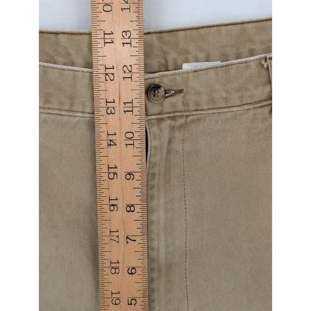 Vintage L.L. Bean Double L Chinos Mens 36x30 Khaki Pleated Relaxed Fit Pants